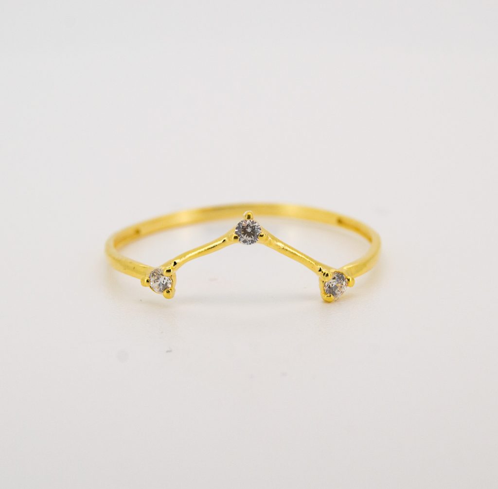 FOTO ref(I22S) nombre( anillo alhambra) precio(90.98€)descripcion(anillo oro 9k y circonitas)